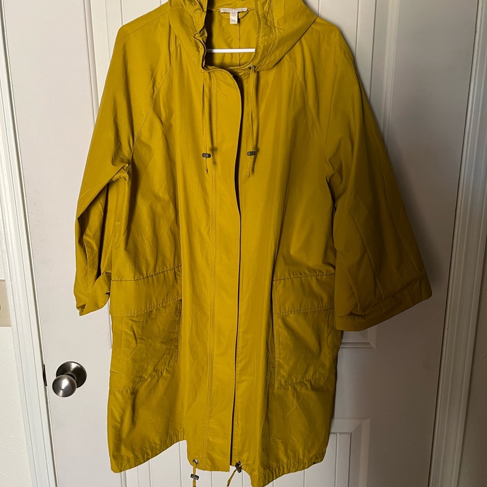 Eileen Fisher raincoat.